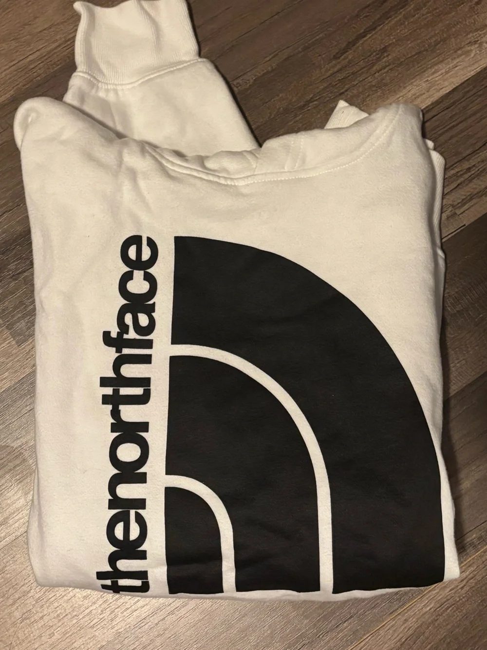 The North Face White Crewneck Sweatshirt with Black Logo
